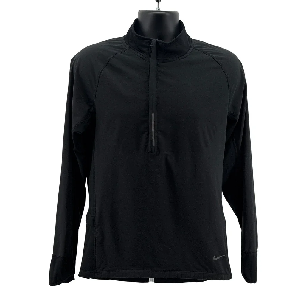 Nike Dri-Fit Pullover Mens S Running Half-Zip Training Top Reflective Outdoors